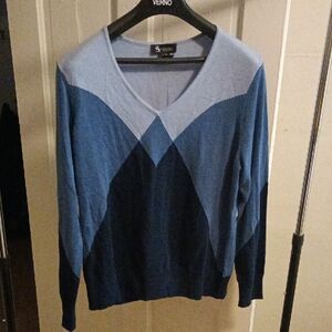 Verno V-Neck Men's Sweater in Blue